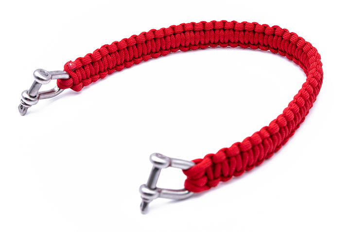 Trageband 34cm (rot) mit Schäkel