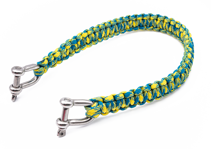 Lanyard with shackles (Blue Yellow)