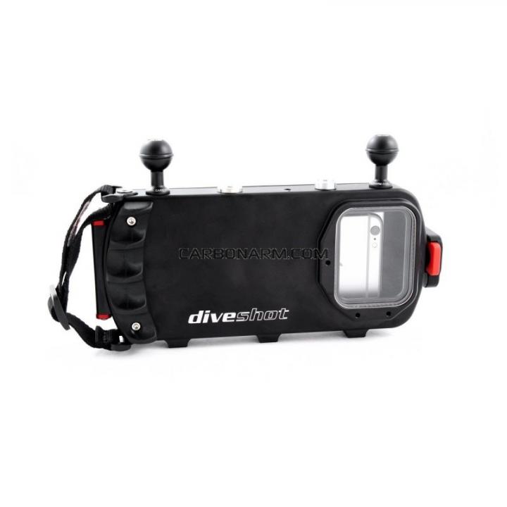 Smartphone Unterwassergehäuse Diveshot mit Kugelköpfen