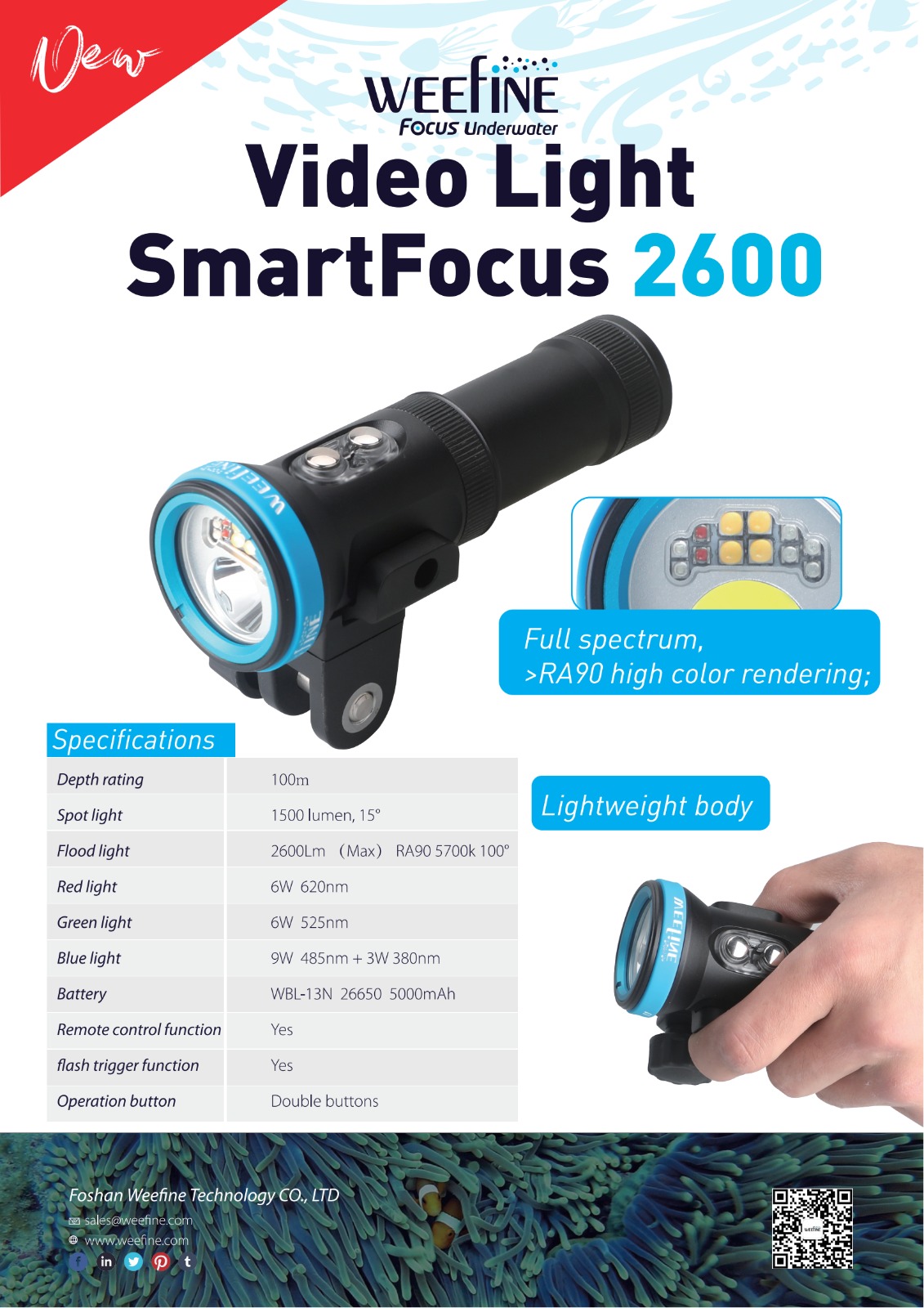 Smart focus 2600 Unterwasser-Videolampe