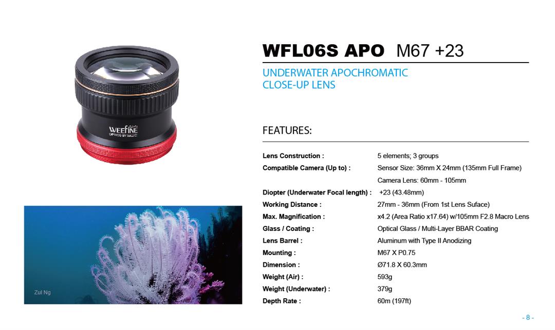 WFL06S APO +23 Makro-Vorsatzlinse