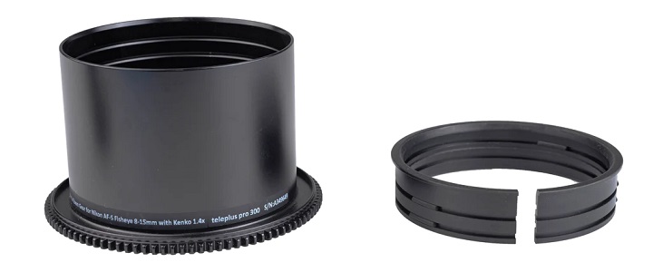 Zoom Gear for Nikon AF-S Fisheye 8-15mm with Kenko 1.4x teleplus pro 300