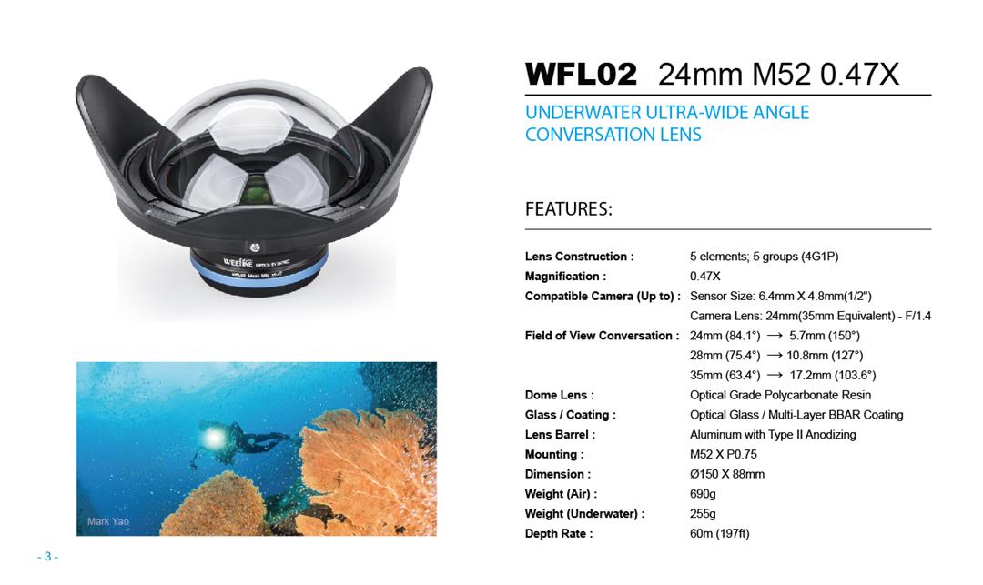 WFL02 Ultra Weitwinkel Vorsatzlinse von Weefine